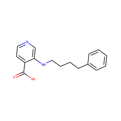 O=C(O)c1ccncc1NCCCCc1ccccc1 ZINC000205303880