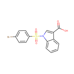 O=C(O)c1cn(S(=O)(=O)c2ccc(Br)cc2)c2ccccc12 ZINC000043170825