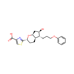 O=C(O)c1csc([C@H]2CC[C@H]3[C@H](C[C@@H](O)[C@@H]3CCCOc3ccccc3)O2)n1 ZINC000653895473