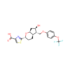 O=C(O)c1csc([C@H]2CC[C@H]3[C@H](C[C@@H](O)[C@@H]3COc3ccc(OC(F)(F)F)cc3)O2)n1 ZINC000653878884