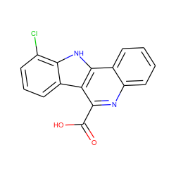 O=C(O)c1nc2ccccc2c2[nH]c3c(Cl)cccc3c12 ZINC000473090668