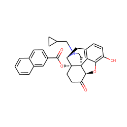 O=C(O[C@@]12CCC(=O)[C@@H]3Oc4c(O)ccc5c4[C@@]31CCN(CC1CC1)[C@@H]2C5)c1ccc2ccccc2c1 ZINC000040900931