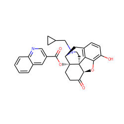 O=C(O[C@@]12CCC(=O)[C@@H]3Oc4c(O)ccc5c4[C@@]31CCN(CC1CC1)[C@@H]2C5)c1cnc2ccccc2c1 ZINC000040403020