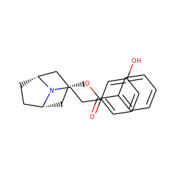 O=C(O[C@@H]1C[C@@H]2CC[C@H](C1)N2CCc1cccc(O)c1)c1ccccc1 ZINC000101644930