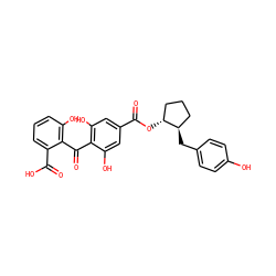 O=C(O[C@@H]1CCC[C@H]1Cc1ccc(O)cc1)c1cc(O)c(C(=O)c2c(O)cccc2C(=O)O)c(O)c1 ZINC000002002058