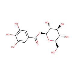 O=C(O[C@@H]1O[C@H](CO)[C@@H](O)[C@H](O)[C@H]1O)c1cc(O)c(O)c(O)c1 ZINC000004095564