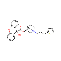 O=C(O[C@H]1C[N+]2(CCCc3cccs3)CCC1CC2)C1(O)c2ccccc2Oc2ccccc21 ZINC000113053534