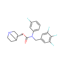 O=C(O[C@H]1CN2CCC1CC2)N(Cc1cc(F)c(F)c(F)c1)c1cccc(F)c1 ZINC000003965738
