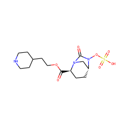 O=C(OCCC1CCNCC1)[C@@H]1CC[C@@H]2CN1C(=O)N2OS(=O)(=O)O ZINC000096168665