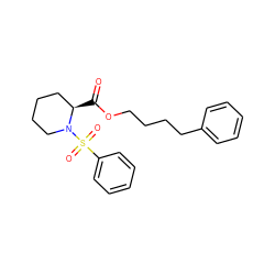 O=C(OCCCCc1ccccc1)[C@@H]1CCCCN1S(=O)(=O)c1ccccc1 ZINC000003785873