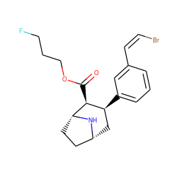 O=C(OCCCF)[C@H]1[C@@H](c2cccc(/C=C\Br)c2)C[C@@H]2CC[C@H]1N2 ZINC000149549910