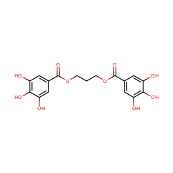 O=C(OCCCOC(=O)c1cc(O)c(O)c(O)c1)c1cc(O)c(O)c(O)c1 ZINC000167830827