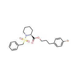 O=C(OCCCc1ccc(Br)cc1)[C@@H]1CCCCN1S(=O)(=O)Cc1ccccc1 ZINC000013441792