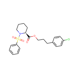 O=C(OCCCc1ccc(Cl)cc1)[C@@H]1CCCCN1S(=O)(=O)c1ccccc1 ZINC000013441765