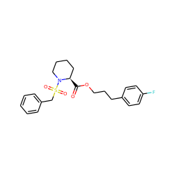 O=C(OCCCc1ccc(F)cc1)[C@@H]1CCCCN1S(=O)(=O)Cc1ccccc1 ZINC000013441783