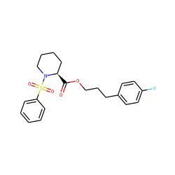 O=C(OCCCc1ccc(F)cc1)[C@@H]1CCCCN1S(=O)(=O)c1ccccc1 ZINC000013441761