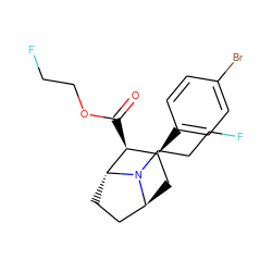 O=C(OCCF)[C@H]1[C@@H](c2ccc(Br)cc2)C[C@H]2CC[C@H]1N2CCCF ZINC000195096024