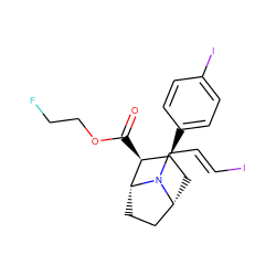 O=C(OCCF)[C@H]1[C@@H](c2ccc(I)cc2)C[C@@H]2CC[C@H]1N2C/C=C/I ZINC000103227944