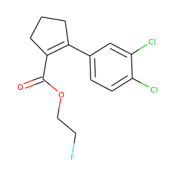 O=C(OCCF)C1=C(c2ccc(Cl)c(Cl)c2)CCC1 ZINC000028957312