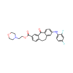 O=C(OCCN1CCOCC1)c1ccc2c(c1)C(=O)c1ccc(Nc3ccc(F)cc3F)cc1CC2 ZINC000095596492