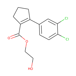 O=C(OCCO)C1=C(c2ccc(Cl)c(Cl)c2)CCC1 ZINC000028957310