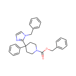 O=C(OCc1ccccc1)N1CCC(c2ccccc2)(c2nccn2Cc2ccccc2)CC1 ZINC000028822965