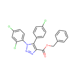 O=C(OCc1ccccc1)c1nnn(-c2ccc(Cl)cc2Cl)c1-c1ccc(Cl)cc1 ZINC000040913915