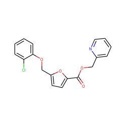 O=C(OCc1ccccn1)c1ccc(COc2ccccc2Cl)o1 ZINC000000800707