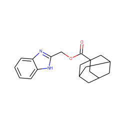 O=C(OCc1nc2ccccc2[nH]1)C12CC3CC(CC(C3)C1)C2 ZINC000003892236