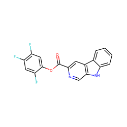 O=C(Oc1cc(F)c(F)cc1F)c1cc2c(cn1)[nH]c1ccccc12 ZINC000064512481