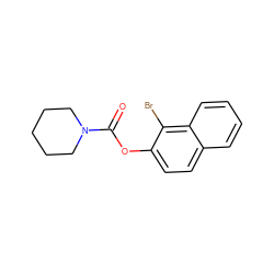 O=C(Oc1ccc2ccccc2c1Br)N1CCCCC1 ZINC000000152125