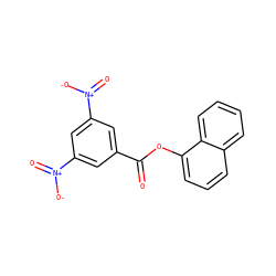 O=C(Oc1cccc2ccccc12)c1cc([N+](=O)[O-])cc([N+](=O)[O-])c1 ZINC000002187402