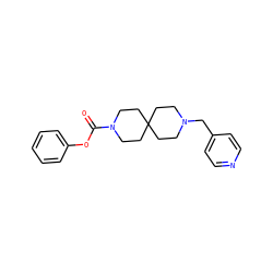 O=C(Oc1ccccc1)N1CCC2(CCN(Cc3ccncc3)CC2)CC1 ZINC000003956301