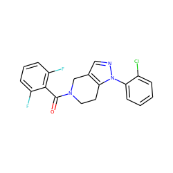 O=C(c1c(F)cccc1F)N1CCc2c(cnn2-c2ccccc2Cl)C1 ZINC000028708537