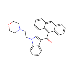 O=C(c1c2ccccc2cc2ccccc12)c1cn(CCN2CCOCC2)c2ccccc12 ZINC000013742608