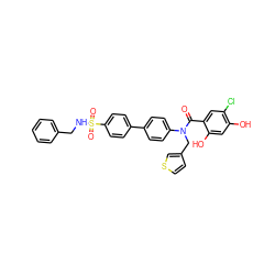 O=C(c1cc(Cl)c(O)cc1O)N(Cc1ccsc1)c1ccc(-c2ccc(S(=O)(=O)NCc3ccccc3)cc2)cc1 ZINC000653672869