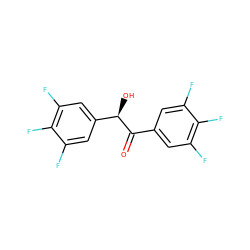 O=C(c1cc(F)c(F)c(F)c1)[C@H](O)c1cc(F)c(F)c(F)c1 ZINC000028713875