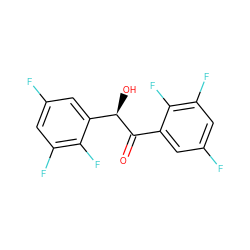 O=C(c1cc(F)cc(F)c1F)[C@H](O)c1cc(F)cc(F)c1F ZINC000028713871