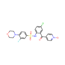 O=C(c1cc[n+]([O-])cc1)c1cc(Cl)ccc1NS(=O)(=O)c1ccc(N2CCOCC2)c(F)c1 ZINC000113626533