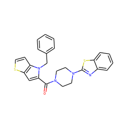 O=C(c1cc2sccc2n1Cc1ccccc1)N1CCN(c2nc3ccccc3s2)CC1 ZINC000008672549