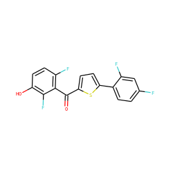 O=C(c1ccc(-c2ccc(F)cc2F)s1)c1c(F)ccc(O)c1F ZINC001772619436