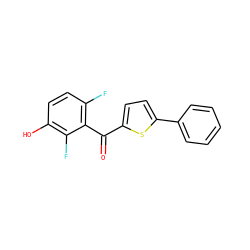 O=C(c1ccc(-c2ccccc2)s1)c1c(F)ccc(O)c1F ZINC001772578444