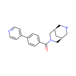 O=C(c1ccc(-c2ccncc2)cc1)N1C[C@@H]2CNC[C@@H](C2)C1 ZINC000103257325