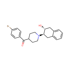 O=C(c1ccc(Br)cc1)C1CCN([C@@H]2Cc3ccccc3C[C@H]2O)CC1 ZINC000040914130