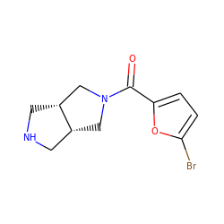 O=C(c1ccc(Br)o1)N1C[C@@H]2CNC[C@@H]2C1 ZINC000085282723
