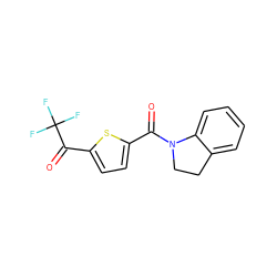 O=C(c1ccc(C(=O)C(F)(F)F)s1)N1CCc2ccccc21 ZINC000029069755