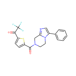 O=C(c1ccc(C(=O)C(F)(F)F)s1)N1CCn2c(-c3ccccc3)cnc2C1 ZINC000029069775