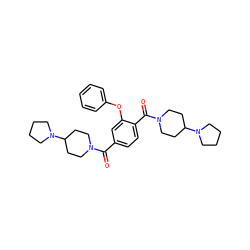 O=C(c1ccc(C(=O)N2CCC(N3CCCC3)CC2)c(Oc2ccccc2)c1)N1CCC(N2CCCC2)CC1 ZINC000096284386