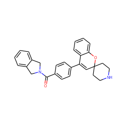 O=C(c1ccc(C2=CC3(CCNCC3)Oc3ccccc32)cc1)N1Cc2ccccc2C1 ZINC000043022350