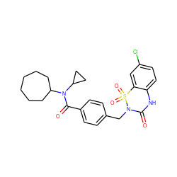 O=C(c1ccc(CN2C(=O)Nc3ccc(Cl)cc3S2(=O)=O)cc1)N(C1CCCCCC1)C1CC1 ZINC000084596231